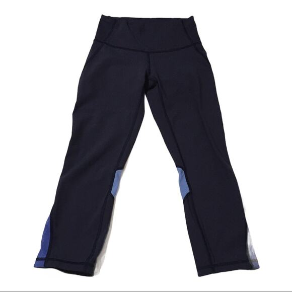 Lululemon Mix & Mesh Crop *21" - Midnight Navy - 4 - Picture 2 of 11